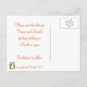 Princess FairyTale Pumpkin Beförderung Save the Da Ankündigungspostkarte (Rückseite)