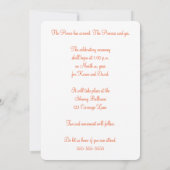 Princess FairyTale Pumpkin Carriage Wedite Einladu Einladung (Rückseite)