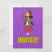 Princess Fairytale Royal Hübsch Birthday Einladung (Rückseite)