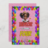 Princess Fairytale Royal Hübsch Birthday Einladung (Vorne/Hinten)