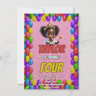 Princess Fairytale Royal Hübsch Birthday Einladung