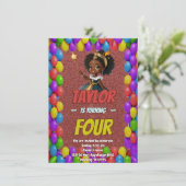 Princess Fairytale Royal Hübsch Birthday Einladung (Stehend Vorderseite)