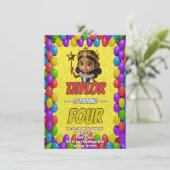 Princess Fairytale Royal Hübsch Birthday Einladung (Stehend Vorderseite)