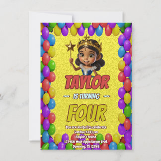 Princess Fairytale Royal Hübsch Birthday Einladung