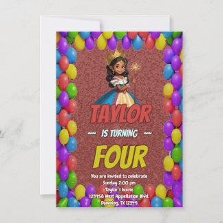 Princess Fairytale Royal Hübsch Birthday Einladung