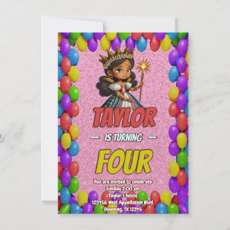 Princess Fairytale Royal Hübsch Birthday Einladung