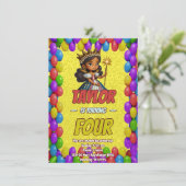 Princess Fairytale Royal Hübsch Birthday Einladung (Stehend Vorderseite)