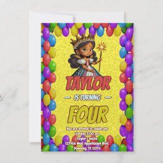 Princess Fairytale Royal Hübsch Birthday Einladung