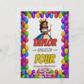 Princess Fairytale Royal Hübsch Birthday Einladung (Vorne/Hinten)