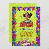 Princess Fairytale Royal Hübsch Birthday Einladung (Vorne/Hinten)