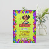 Princess Fairytale Royal Hübsch Birthday Einladung (Stehend Vorderseite)