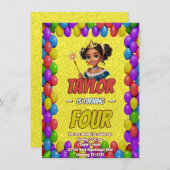 Princess Fairytale Royal Hübsch Birthday Einladung (Vorne/Hinten)