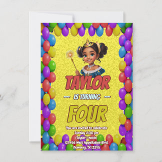 Princess Fairytale Royal Hübsch Birthday Einladung