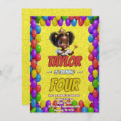 Princess Fairytale Royal Hübsch Birthday Einladung (Vorne/Hinten)