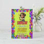 Princess Fairytale Royal Hübsch Birthday Einladung (Stehend Vorderseite)