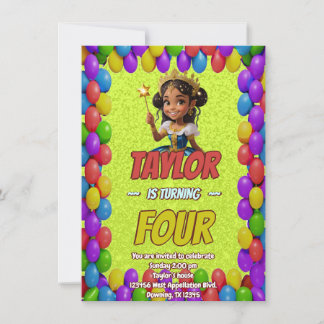 Princess Fairytale Royal Hübsch Birthday Einladung