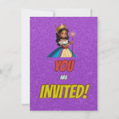 Princess Fairytale Royal Hübsch Birthday Einladung (Rückseite)