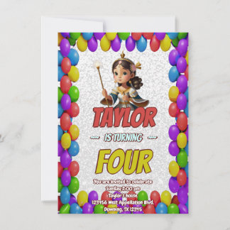 Princess Fairytale Royal Hübsch Birthday Einladung