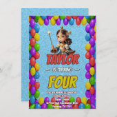 Princess Fairytale Royal Hübsch Birthday Einladung (Vorne/Hinten)