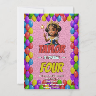 Princess Fairytale Royal Hübsch Birthday Einladung