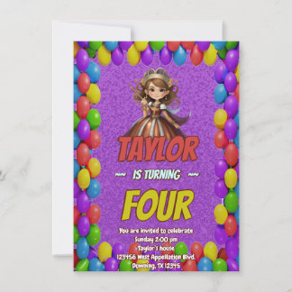 Princess Fairytale Royal Hübsch Birthday Einladung