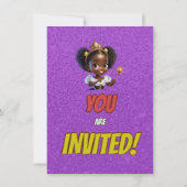 Princess Fairytale Royal Hübsch Birthday Einladung (Rückseite)