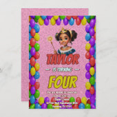 Princess Fairytale Royal Hübsch Birthday Einladung (Vorne/Hinten)