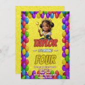 Princess Fairytale Royal Hübsch Birthday Einladung (Vorne/Hinten)