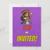 Princess Fairytale Royal Hübsch Birthday Einladung (Rückseite)