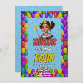 Princess Fairytale Royal Hübsch Birthday Einladung (Vorne/Hinten)