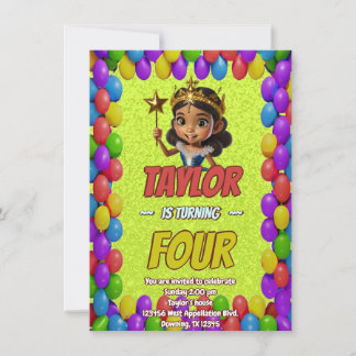 Princess Fairytale Royal Hübsch Birthday Einladung