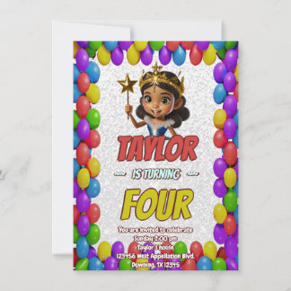 Princess Fairytale Royal Hübsch Birthday Einladung