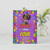 Princess Fairytale Royal Hübsch Birthday Einladung (Stehend Vorderseite)