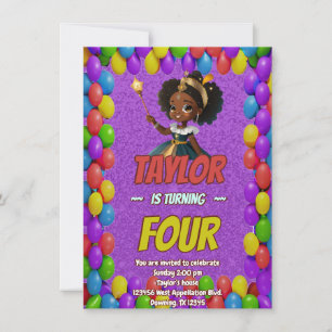 Princess Fairytale Royal Hübsch Birthday Einladung