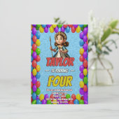 Princess Fairytale Royal Hübsch Birthday Einladung (Stehend Vorderseite)