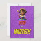 Princess Fairytale Royal Hübsch Birthday Einladung (Rückseite)