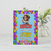 Princess Fairytale Royal Hübsch Birthday Einladung (Stehend Vorderseite)