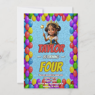 Princess Fairytale Royal Hübsch Birthday Einladung