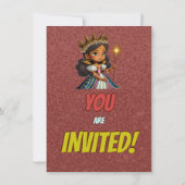 Princess Fairytale Royal Hübsch Birthday Einladung (Rückseite)