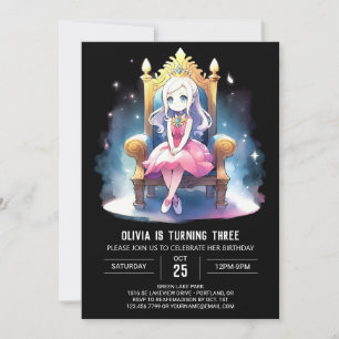 Princess Fantasy Princess Birthday Einladung