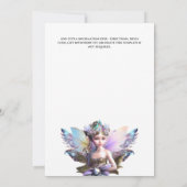 Princess Fee Glitzer Flügel magisches Portal pink Einladung (Rückseite)