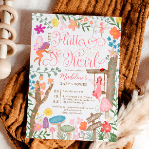 Princess Feenpilze Blume schicke Babydusche Einladung