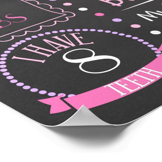 Princess First Birthday Chalkboard Poster (Ecke)