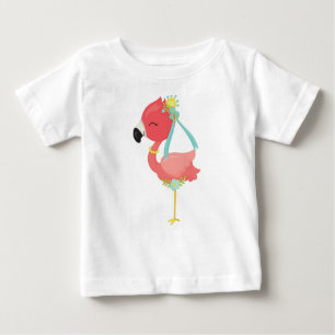 Princess Flamingo, Crown, Blume, Niedlich Flamingo Baby T-shirt