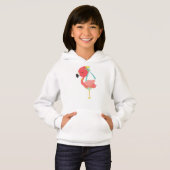 Princess Flamingo, Crown, Blume, Niedlich Flamingo Hoodie (Vorne ganz)