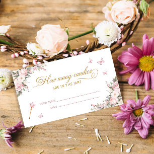 Princess Floral Baby rät wie viele Candies Card Begleitkarte