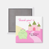 Princess Frog Castle Babydusche Gefallen Magnet (Vorderseite/Rückseite)