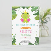 Princess Frosch Party Geburtstag einladen Einladung (Stehend Vorderseite)