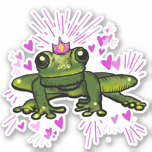 Princess Frosch Sticker (Vorderseite)
