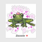 Princess Frosch Sticker (Blatt)